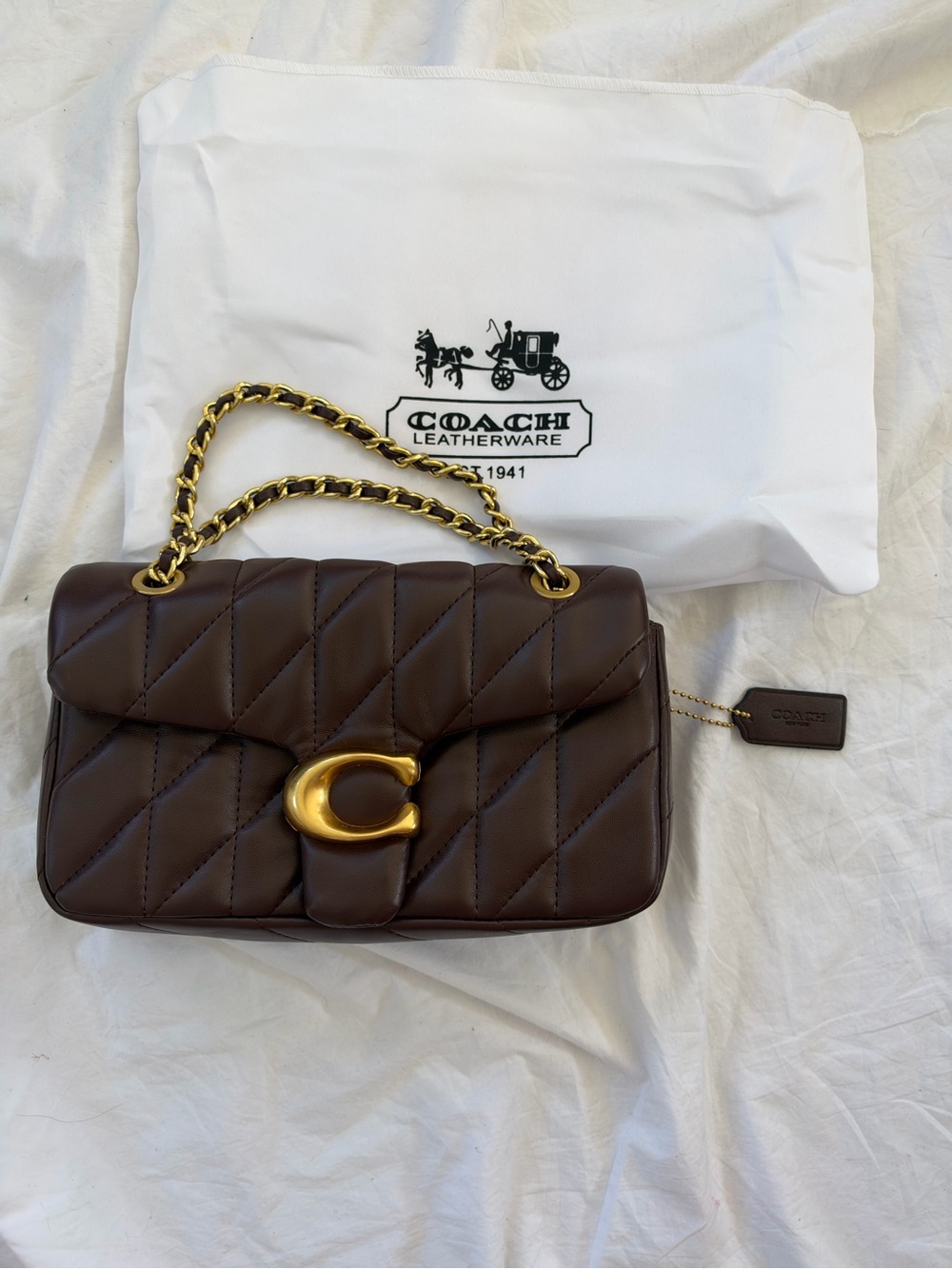 COACH Quilted Tabby Shoulder Bag 26 New